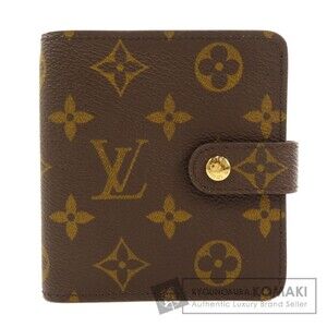 Louis Vuitton Compact Zip Monogram Bifold Wallet Canvas